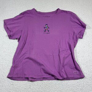 Life Is Good Womens Vintage Crusher Tee T Shirt Size XXXL Purple Hiking Jackie